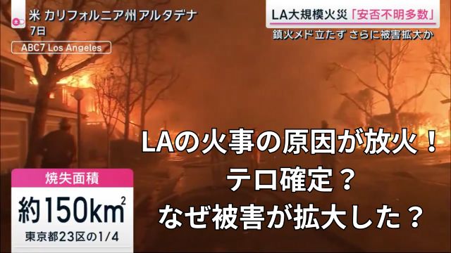 LAの火事の原因が放火と判明！テロ？なぜ被害が拡大した？